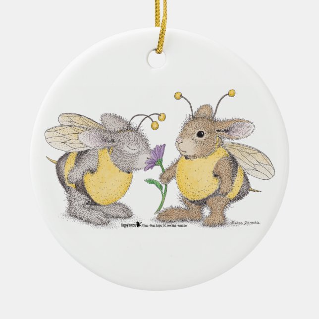 HappyHoppers® Verzierung Keramikornament (Vorne)