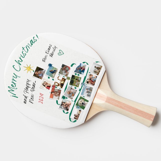 #HappyNewYearFromEvansFamilyPingPongPaddle Tischtennis Schläger (Seitenansicht)