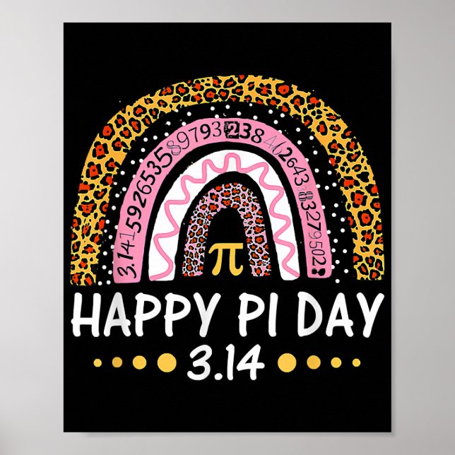 Happys Pi Day Mathematic Mathe Teacher Geschenk Poster (Vorne)