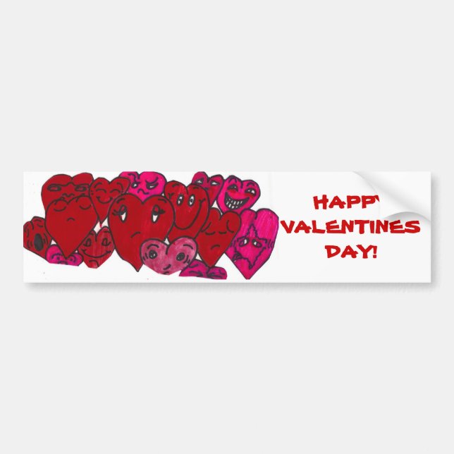 HAPPYVALENTINES DAY Autoaufkleber (Vorne)