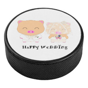 HappyWedding Eishockey Puck