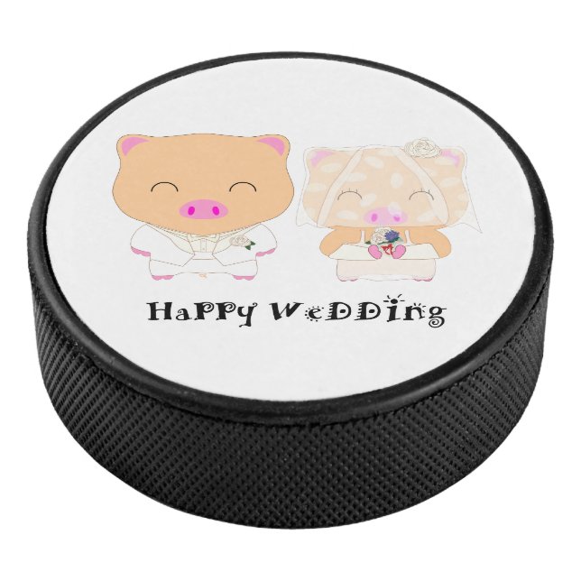 HappyWedding Eishockey Puck (3/4)