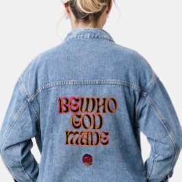 HappyWorkSEIN, WER GOTT CHRISTLICHEN FEMINIST GEMA Jeansjacke