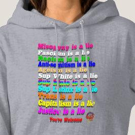 HappyWorkT FASCISM IST EIN LIE, RAINBOW MENSCHENRE Hoodie