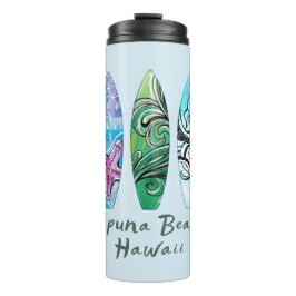 Hapuna Beach Hawaii Surfboards Thermosbecher