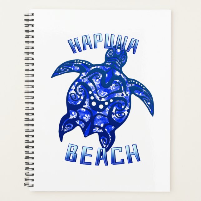 Hapuna Beach Hawaii Vacation Tribal Turtle Planer (Vorderseite)