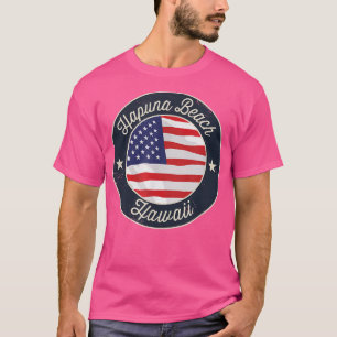 Hapuna Beach - Patriotic Hawaii Souvenir T - Shirt