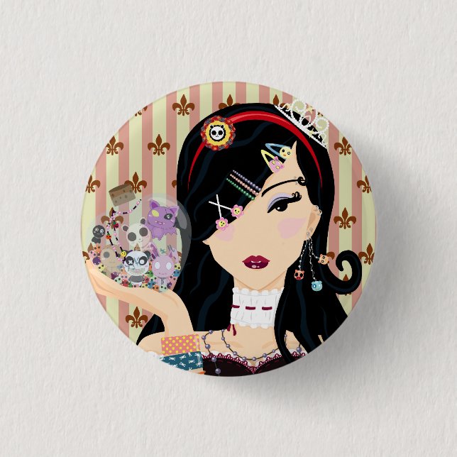 Harajuku Mädchen Mayumi Button (Vorderseite)