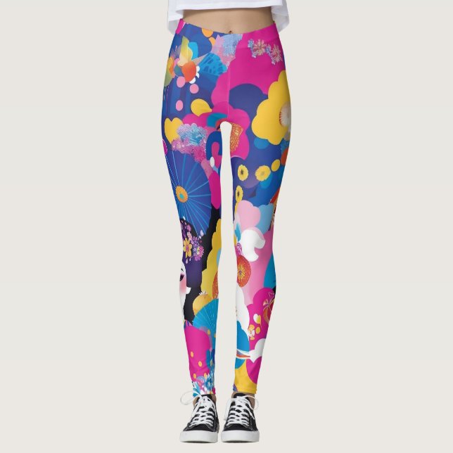 Harajuku-Muster Leggings (Vorderseite)