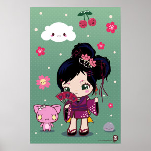 Harajuku Wamono Mädchen Ayaka Poster