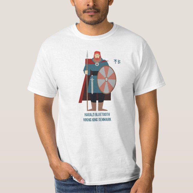 Harald Bluetooth - T-shirt Viking King of Danemark (Devant)