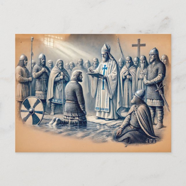 Harald Bluetooth Zeichnend in Pastel Chalk Postkarte (Vorderseite)