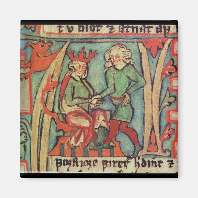 Harald I Fairhair begrüßt Guthrum "Flateybok" Magnet (Vorne)