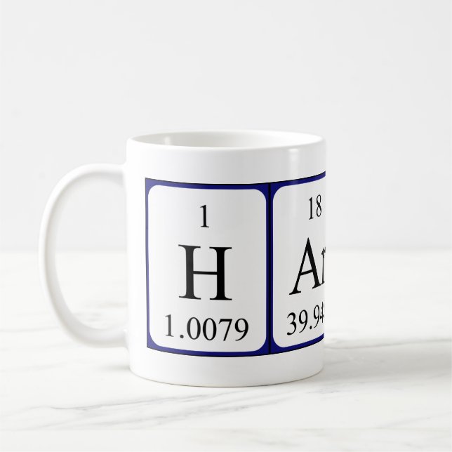 Harald nom de table périodique mug (Gauche)