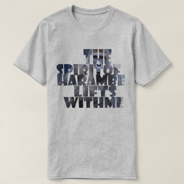 Harambe Aufzüge mit mir T-Shirt (Design vorne)