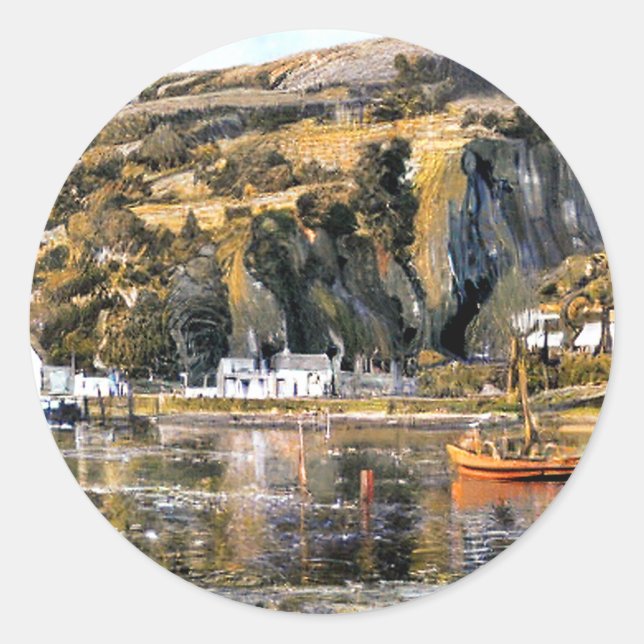 HARBOR BARMOUTH WALES RUNDER AUFKLEBER (Vorderseite)