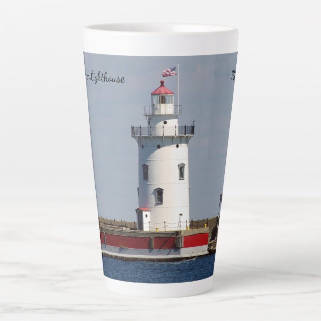 Harbor Beach Lighthouse latte mug (Devant)