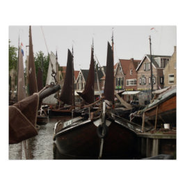 Harbor, boats, poster