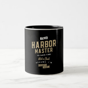 Harbor Master Job Occupation Birthday Worker Zweifarbige Tasse