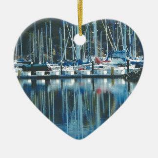 HARBOR , SAUSALITO, CA. Weihnachtsgeschenk Keramik Ornament
