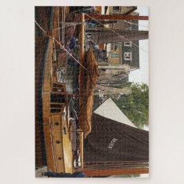 Harbor, wood Fishingboat