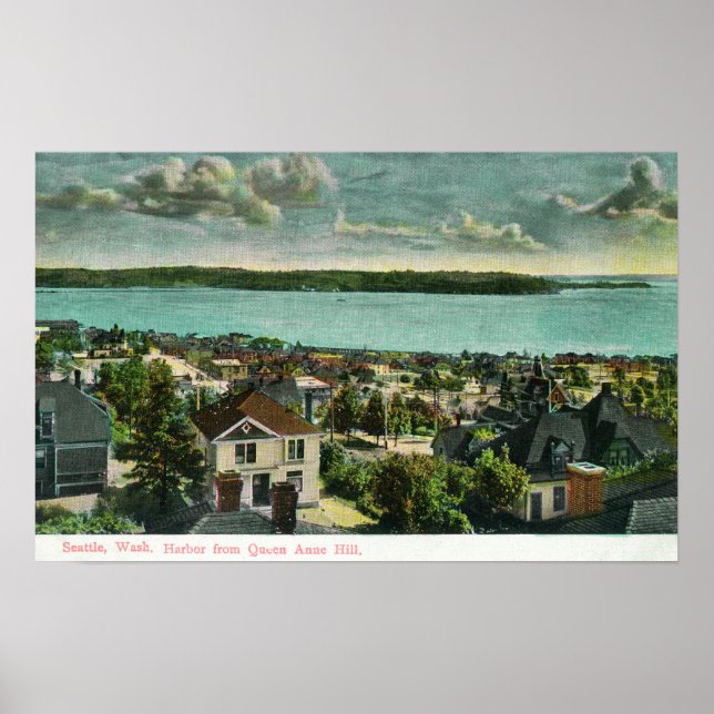 Harborview from Queen Anne Hill Poster (Vorne)