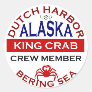 Harbour Alaskan King Crab Crew Mitglied Runder Aufkleber