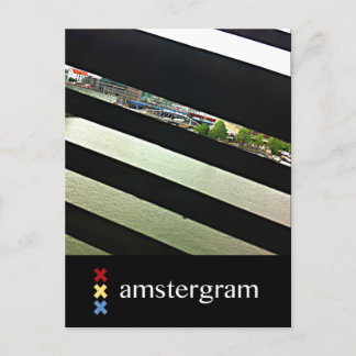 Harbour Amsterdam gram Postkarte