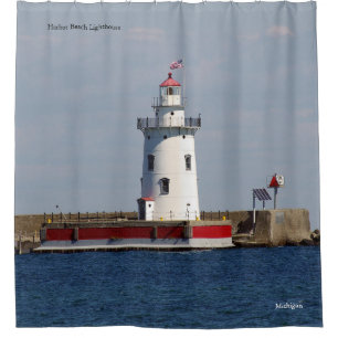 Harbour Beach Lighthouse Duschvorhang