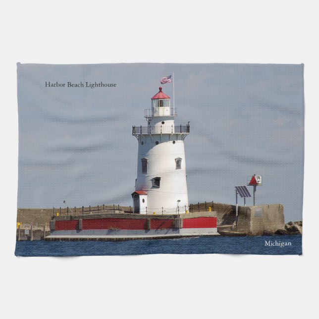 Harbour Beach Lighthouse Küchentücher (Horizontal)