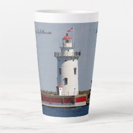 Harbour Beach Lighthouse Latte Tasse