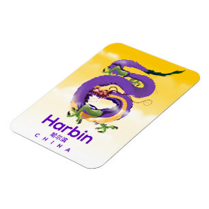 Harbour China Dragon Reiseplakat Magnet