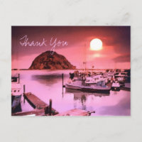 Harbour Hues Painting Vielen Dank Postcard