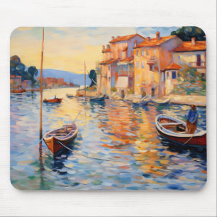 Harbour Neo-Impressionismus Mousepad