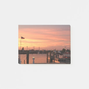 Harbour Scene Sunset Foto Post-it Klebezettel