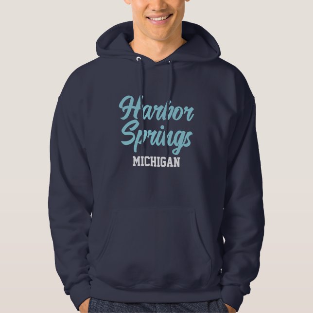 Harbour Springs Michigan Printed Hoodie (Vorderseite)