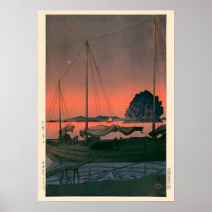 Harbour Sunset von Kawase Hasui Poster