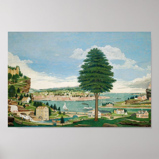 Harbour Szene mit Schloss | Jurgan Frederick Huge Poster (Vorne)