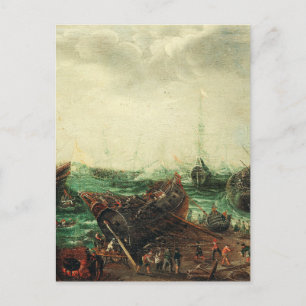 Harbour-Szene von Adam Willaerts Postkarte