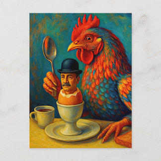 Hard-Boiled Human - Fowl Play at Breakfast Postkarte