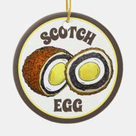 Hard Boiled Scotch Eggs UK British Snack Food Keramik Ornament