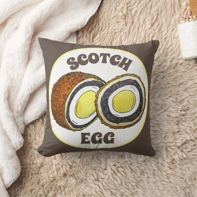 Hard Boiled Scotch Eggs UK British Snack Food Kissen (Decke)