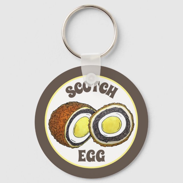 Hard Boiled Scotch Eggs UK British Snack Food Schlüsselanhänger (Vorderseite)