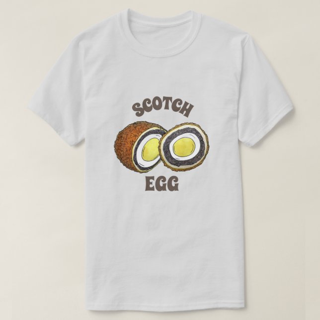 Hard Boiled Scotch Eggs UK British Snack Food T-Shirt (Design vorne)