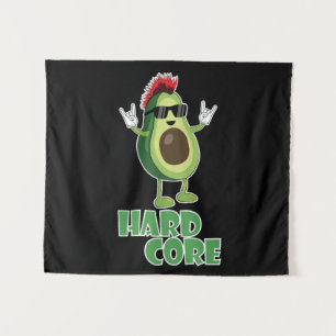 Hard Core Avocado Funny Wandteppich