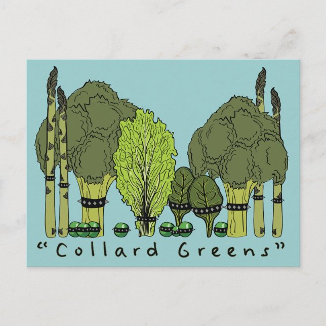 Hard Core Collard Greens Postkarte (Vorderseite)