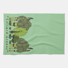 Hard Core Collard Grüntöne Geschirrtuch