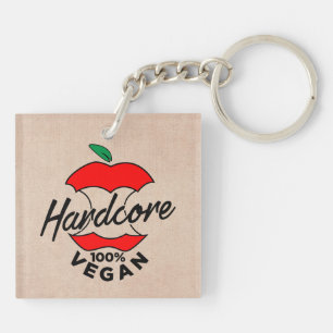 Hard Core Vegan, Apple Core Vegan, Hardcore Vegan Schlüsselanhänger