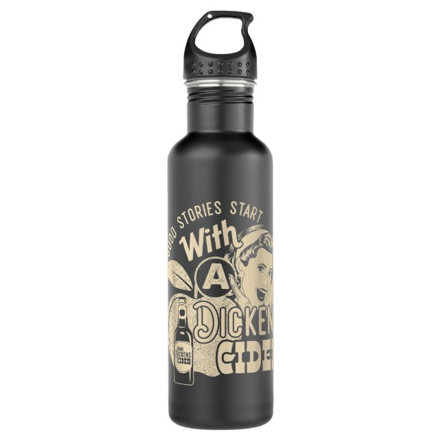 Hard Dickens Cider Girl Whiskey und Bier Apple Hum Edelstahlflasche (Vorderseite)