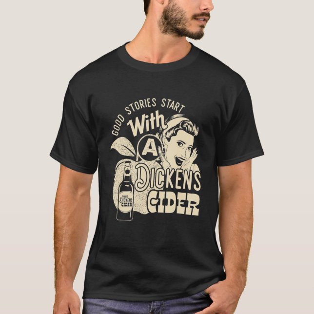 Hard Dickens Cider Girl Whiskey und Bier Apple Hum T-Shirt (Vorderseite)